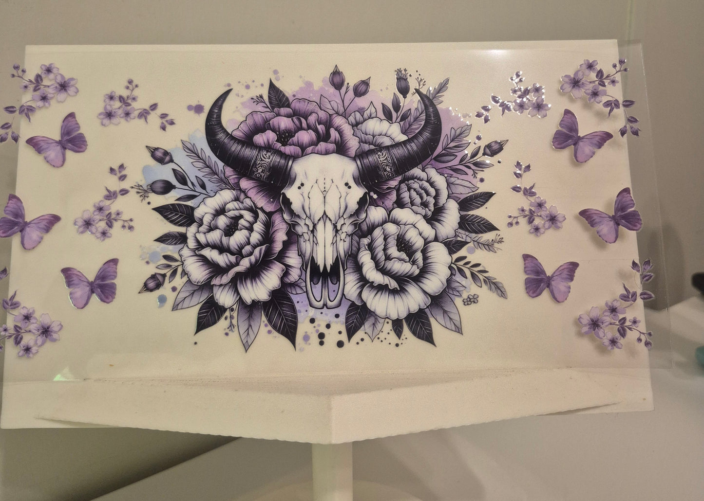 Bullskull (purple floral )