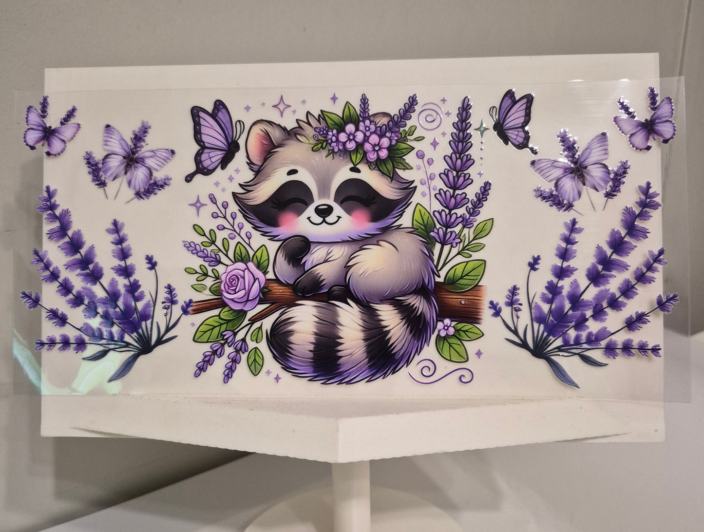 Raccoon (Purple Floral)