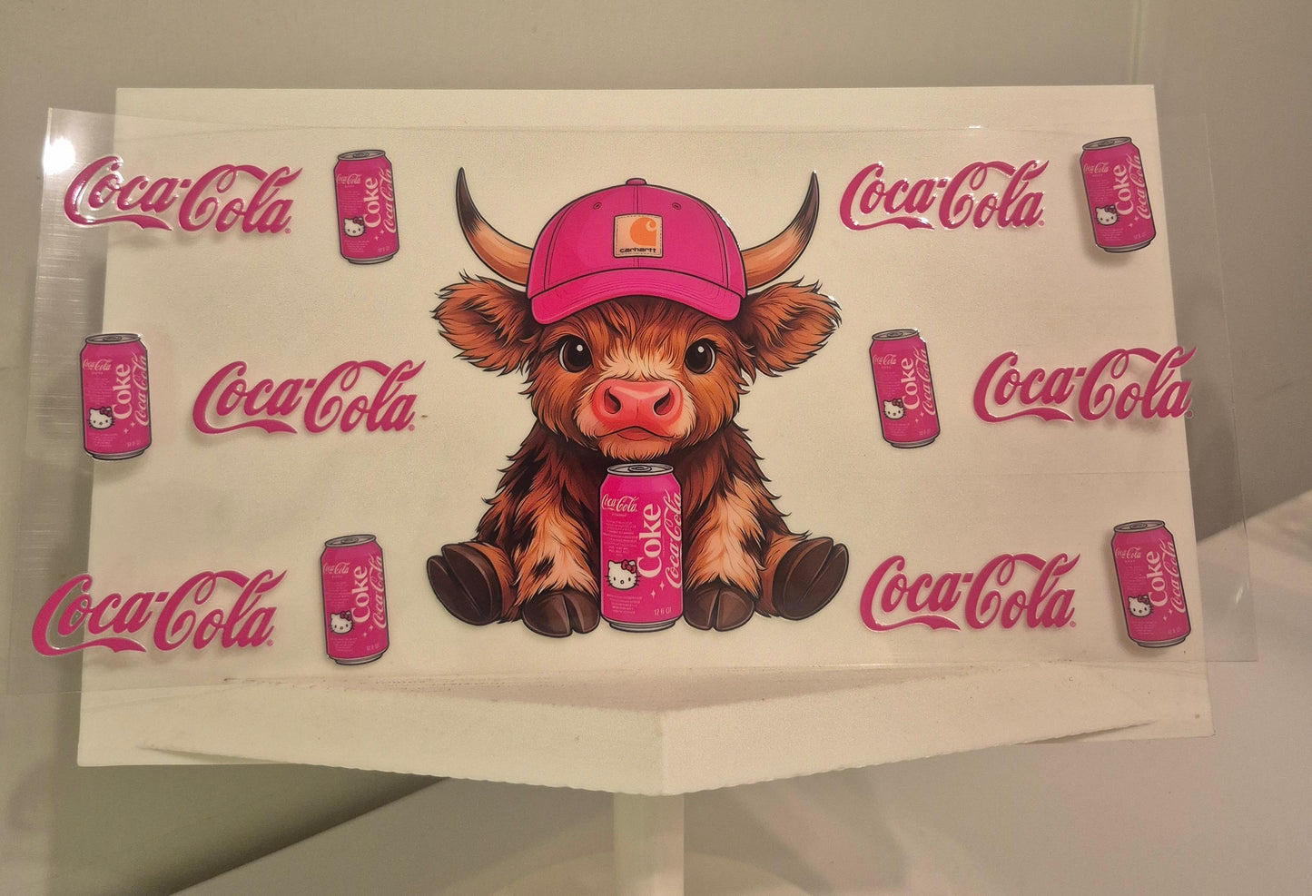 Pink coca cola cow